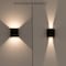 Quickway Imports Modern Decorative Waterproof Aluminum Wall Lamp 10 Watt Cool White 4000K, Black QI004492.BK - alternate 7